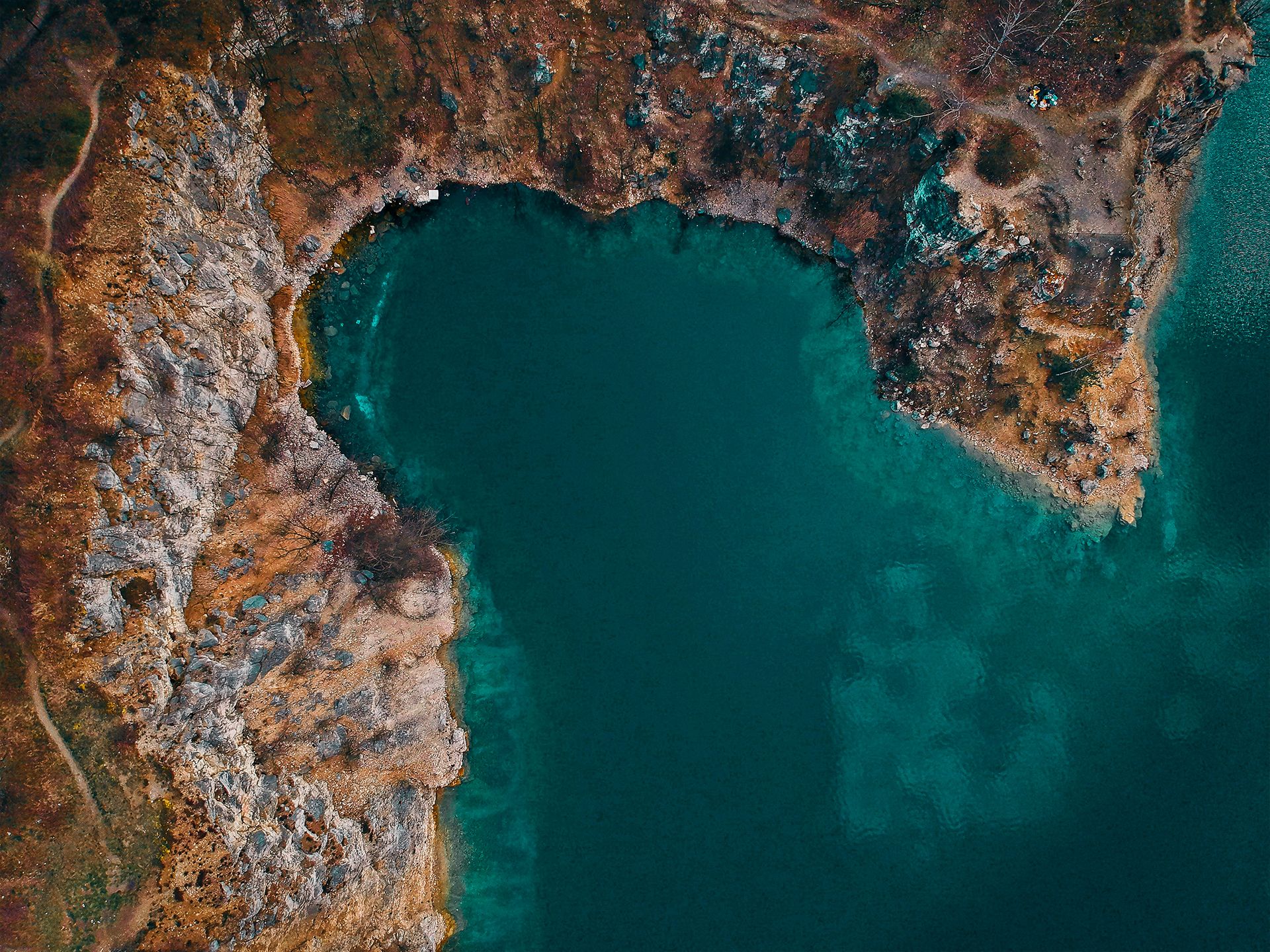 Flooded quarry pit at Zakrzówek.