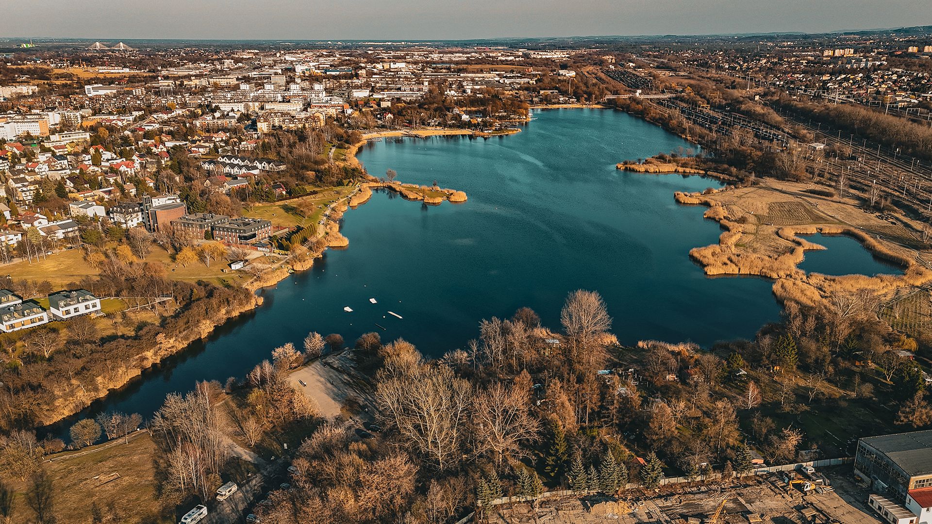 Bagry Wielkie Reservoir, a former gravel pit. Condition as of March 2026.